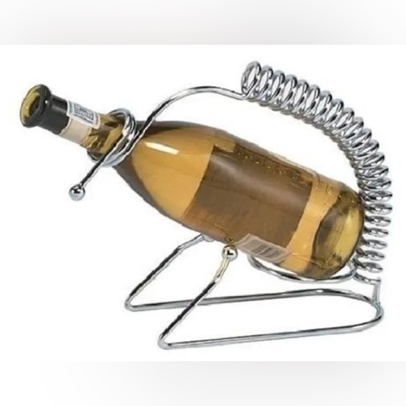 NIB Art Deco Sonoma for Home life + style Silver Corkscrew Display Wine Caddy - Picture 3 of 14